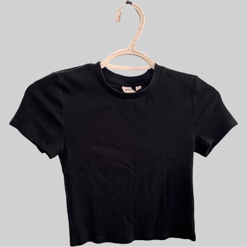 TNA Black Short Sleeve Baby Tee